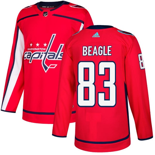 Adidas Men Washington Capitals #83 Jay Beagle Red Home Authentic Stitched NHL Jersey->los angeles dodgers->MLB Jersey